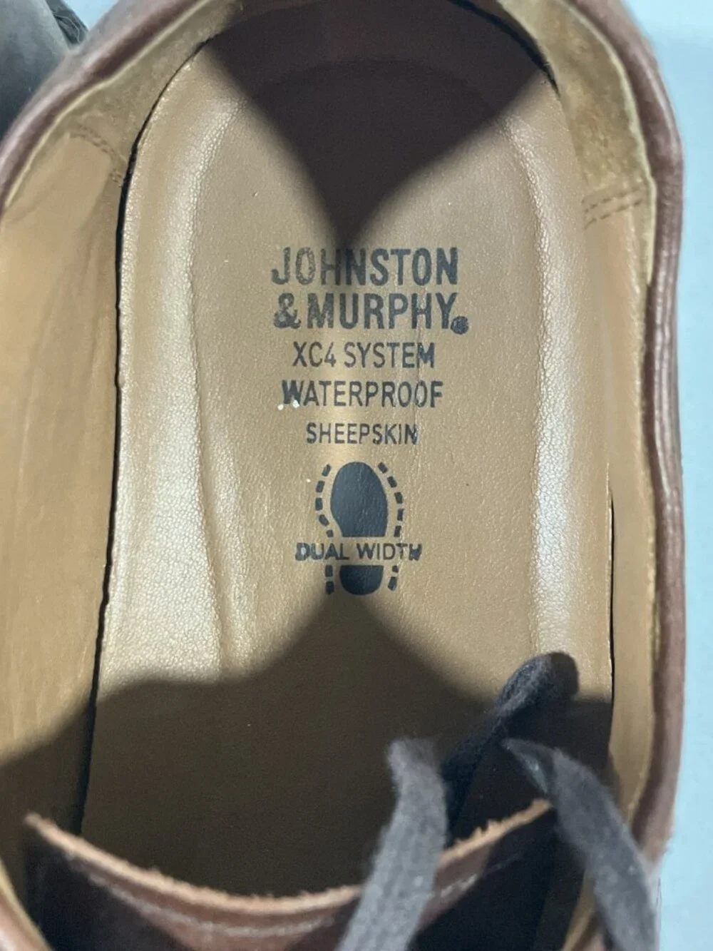 Men’s Leather Johnston And Murphy Dress Shoes Size 11.5 Dual Width